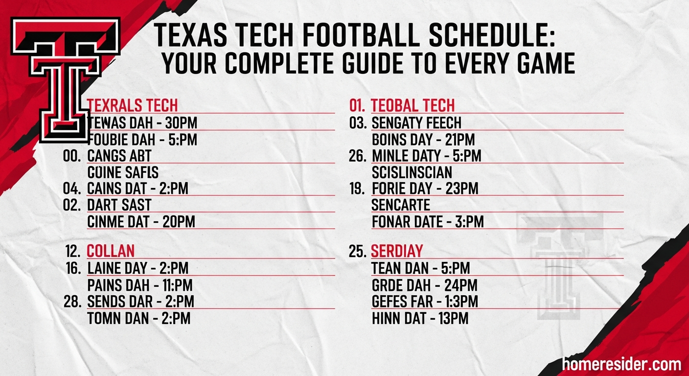 texas tech football schedule